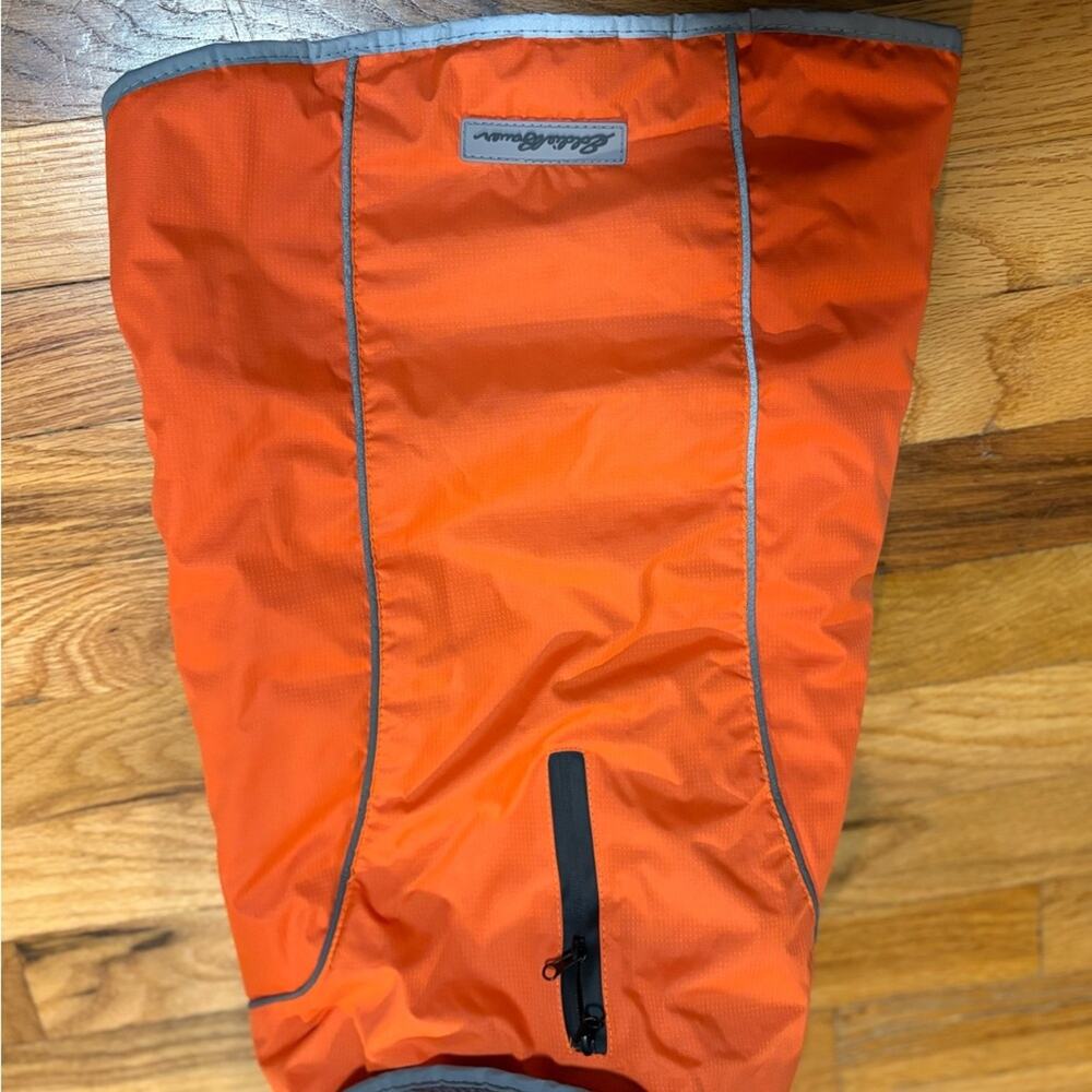 Eddie Bauer Orange dog Windbreaker with Black Accents